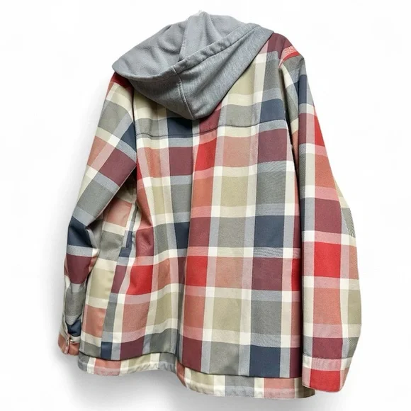 Burton Snowboard Multicolor Plaid Jacket with Hood - Picture 8 of 9